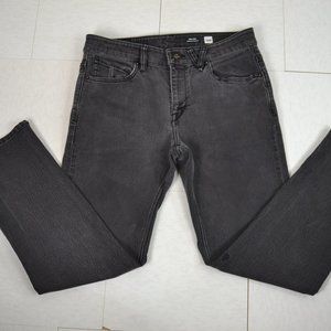 Volcom  dark grey   charcoal Jeans modern straight    men's 32x 30